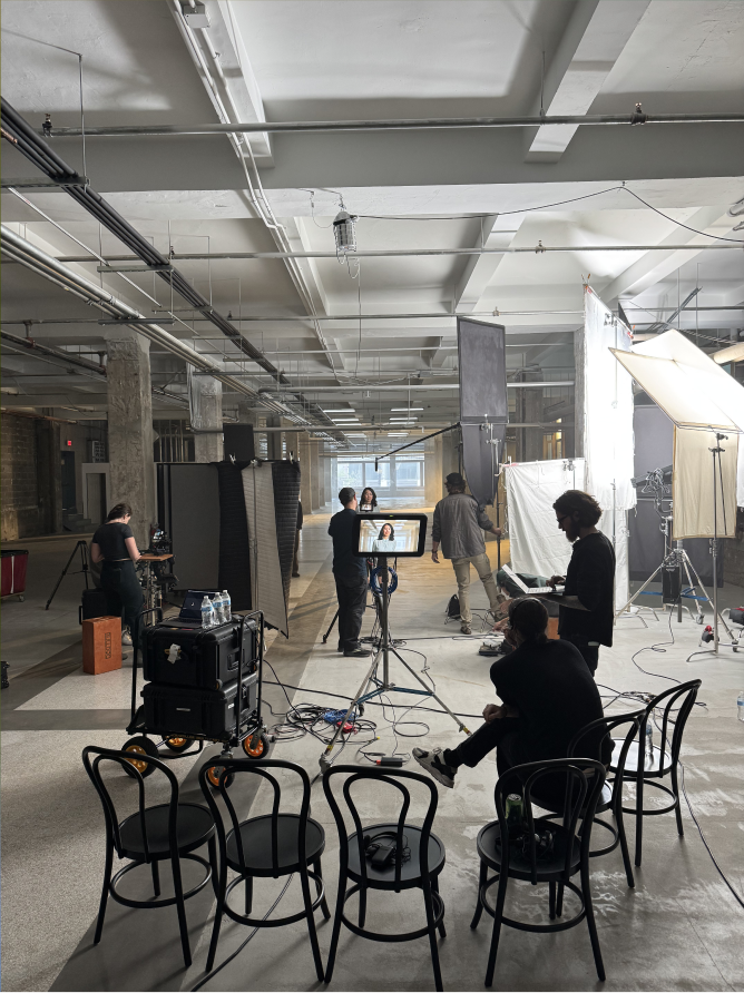 Behind the scenes — explainer video shoot