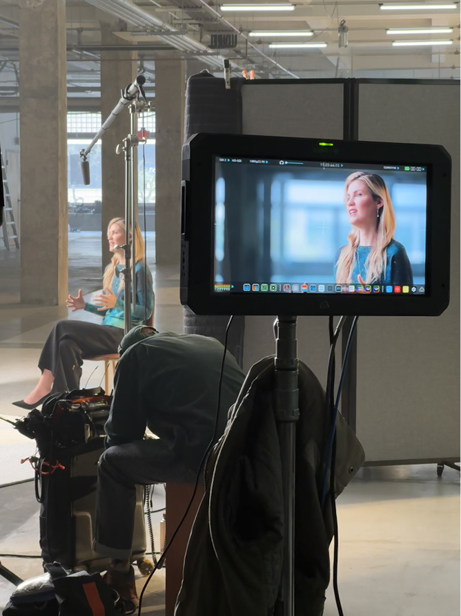 Behind the scenes — customer testimonial shoot