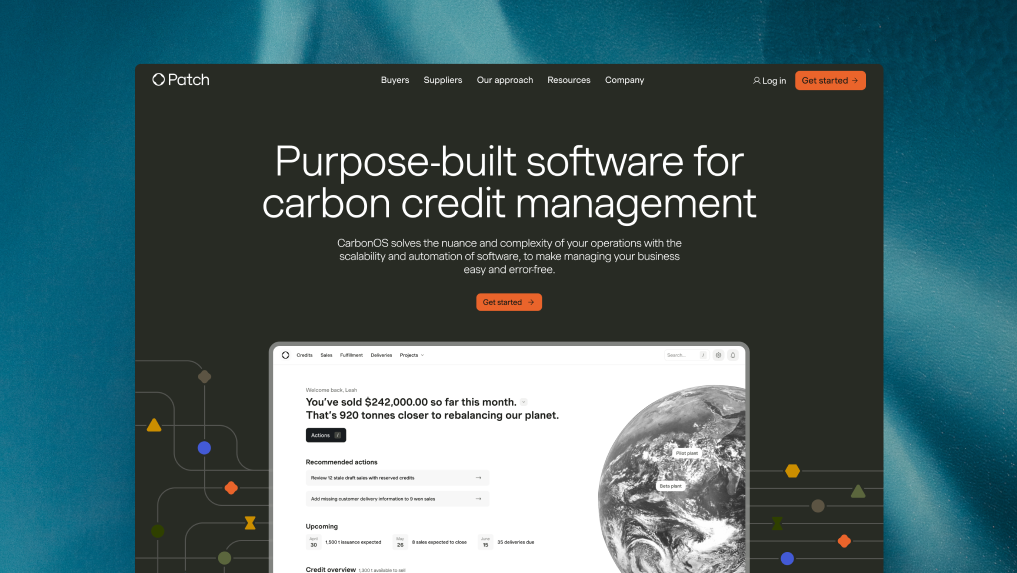 CarbonOS product homepage