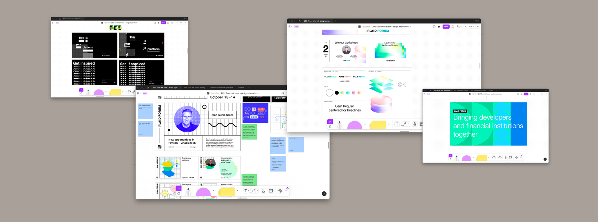 FigJam design exploration sketches