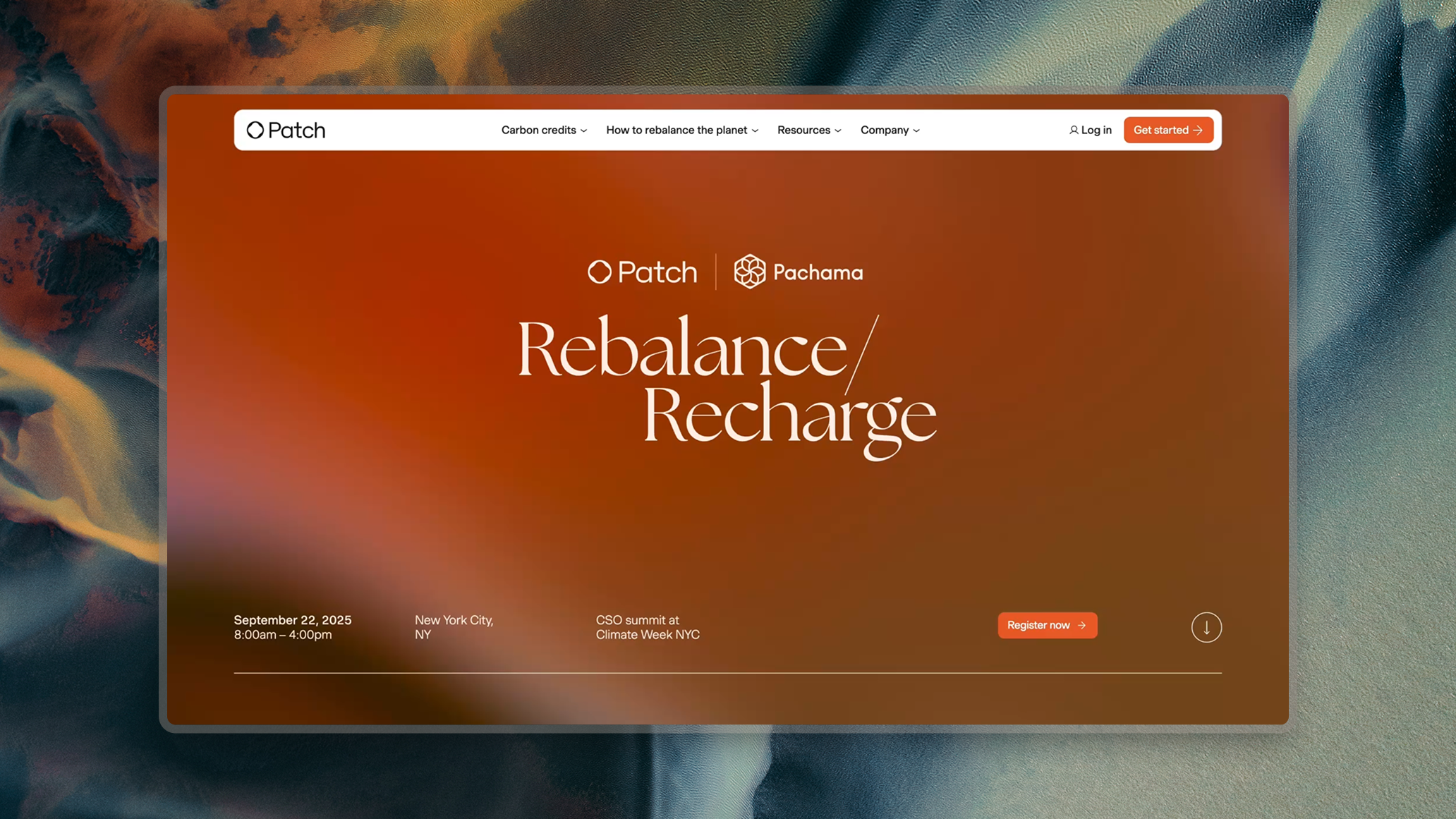 Rebalance/Recharge event website